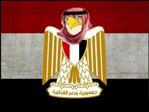 "The Qatari republic of Egypt" by an Egyptian cartoonist 